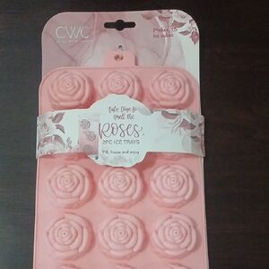 CWC Pink Rose Ice Tray Set